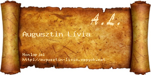 Augusztin Lívia névjegykártya